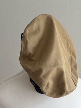 Tan Cotton Beret Style Hat